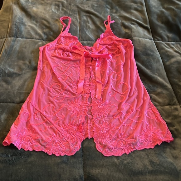 A.C.T. International pink lace lingerie two piece size 3X - Picture 2 of 8